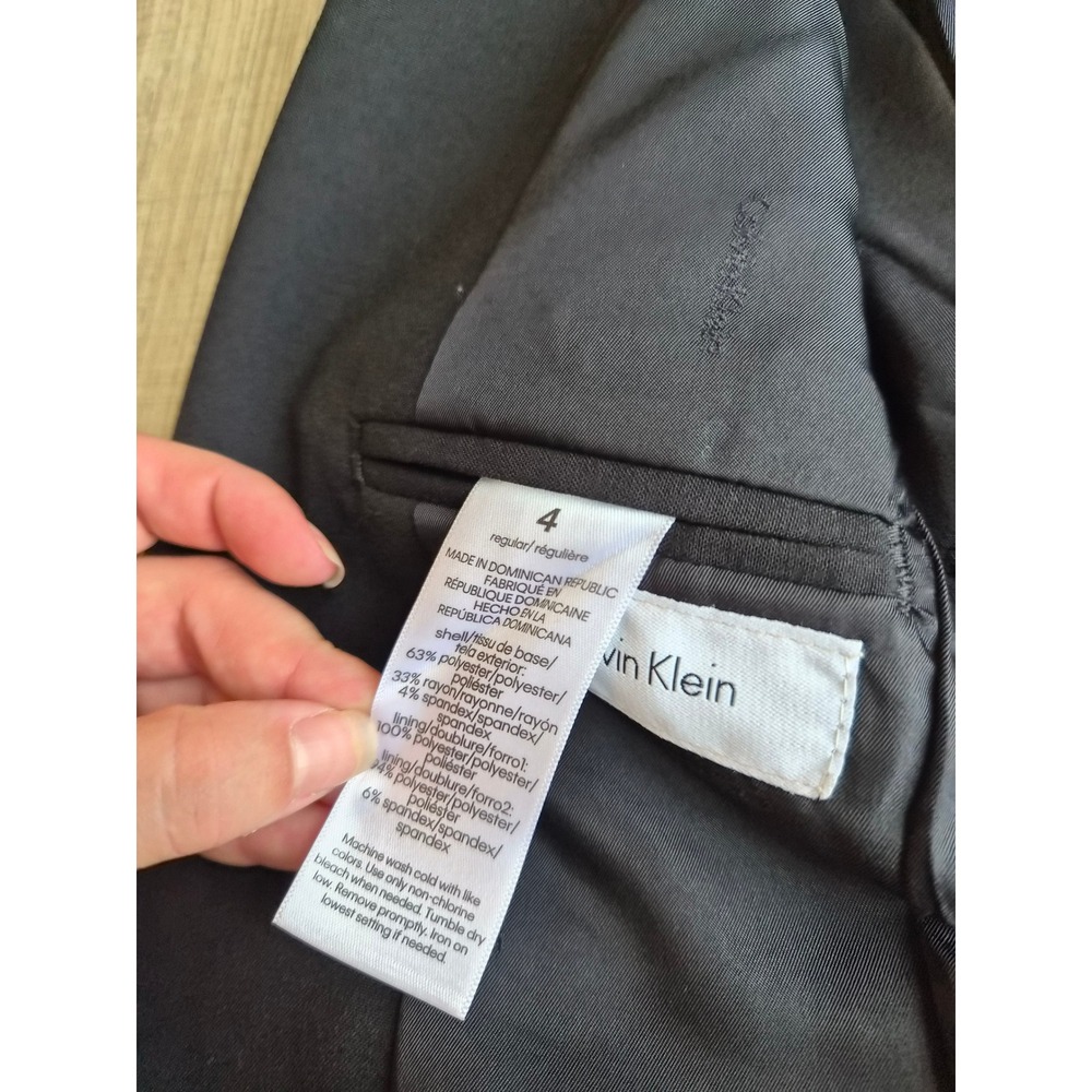 Calvin Klein Kids Boys Black 2 Piece Suit Set Blazer and Pants Size 4 Formal - Picture 4 of 12